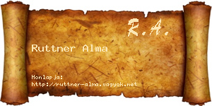 Ruttner Alma névjegykártya